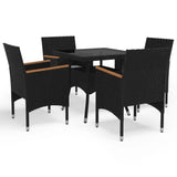 Garden Dining Set Black, Cream 3095911