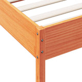 Bed Frame without Mattress Wax Brown 100x200 cm Solid Wood Pine 3207220