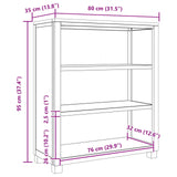 Cabinet with Storage Brown Solid Oak Wood 4106555