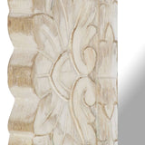 Mirror White 50x50 cm Solid Mango Wood 321632
