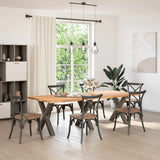 Dining Table Legs X-Shaped 3 pcs Natural Steel 70x cm Steel 4012991