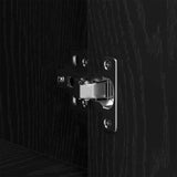 Highboard Black Oak 80 x 33 x 150 cm Engineered Wood 3334338