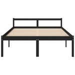 Senior Bed without Mattress Black 150x200cm King Size 810623
