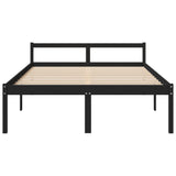 Senior Bed without Mattress Black 150x200cm King Size 810623