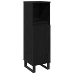 Bathroom Furniture Set with Door 3 pcs Black 30 x 30 x 190 cm 3333100
