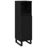 Bathroom Cabinet Black Oak 30 x 30 x 100 cm Engineered Wood 862886