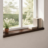 Window Sills 2 pcs Dark Brown 70 x 25 x 2 cm Solid Beech Wood 42048303