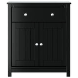Bathroom Cabinet BERG Black 69.5x34x80 cm Solid Wood Pine 358543