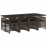 Garden Dining Set Brown, Cream White, Black 3210921