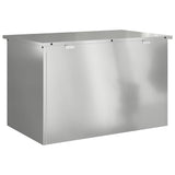 Outdoor Storage Box Silver 80 x 50.5 x 50 cm Steel 874572