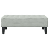 Bench with Cushion Light Grey 113 x 57 x 39 cm Velvet 42001947