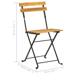 Garden Chair Set of 2 Brown and Black 313160