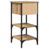 Bedside Cabinet 2 pcs Brown 33.5 x 36 x 70 cm Engineered Wood 871239