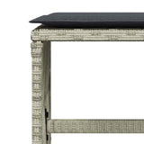 11 Piece Garden Dining Set with Cushions Light Grey Poly Rattan 3211691