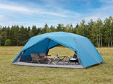 Backpacking Tent Blue 4-Person 185T Polyester with PU Coating 42017413