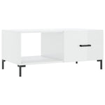 ZNTS Coffee Table High Gloss White 90x50x40 cm Engineered Wood 829214