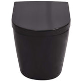 Wall Hung Toilet with Concealed Cistern Ceramic Black 274670