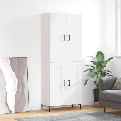 Highboard White 69.5x34x180 cm Engineered Wood 3195787