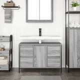 Basin Cabinet with Drawers Grey Sonoma 90x34.5x60 cm 861890