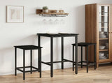 Bar Stool 2 pcs Black Oak 40 x 32 x 74 cm Engineered Wood 8006146