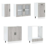 8 Piece Kitchen Cabinet Set Kalmar Grey Sonoma Engineered Wood 3314817