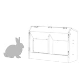 Rabbit Feeder Olive Green 64.5 x 25.5 x 45.5 cm 874595