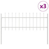 Garden Fence White 5.1 x 0.6 m Powder-coated steel 3334058