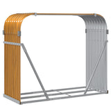 Log Holder Wood Look 120x45x100 cm Galvanised Steel 364583