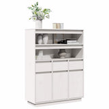 Highboard White 89x34x116.5 cm Solid Wood Pine 861112