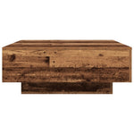 ZNTS Coffee Table with LED Lights Old Wood 80x80x31 cm 863000