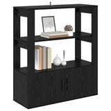 Sideboard Black oak 30 x 80 x 90 cm Engineered wood 881095