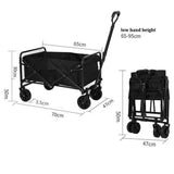 5" Rubber Wheel Heavy Duty Foldable Garden Trolley Cart Wagon Wheelbarrow UK 22342327