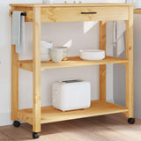 Kitchen Trolley MONZA 84x40x88.5 cm Solid Wood Pine 376103