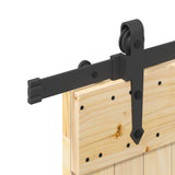 Sliding Door NARVIK Natural and Black 70 x 210 cm 3445293