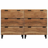Sideboard Set 2 pcs 120 x 33 x 75 cm Solid Acacia Wood 3310010