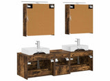 Bathroom Furniture Set 5 pcs Smoked Oak 3406795