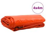 Tarpaulin 650g / m Orange 4 x 4 m Canvas with PVC Coating 42017782