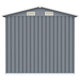 Garden Shed Grey 205x129x183 cm Galvanised Steel 46298