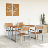 Garden Dining Set 5 pcs Grey and brown 3284351