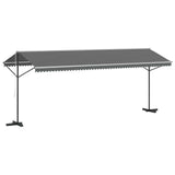 Free Standing Awning Grey 6 x 3 m Polyester 42033634