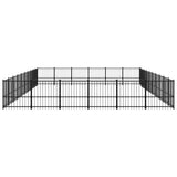Outdoor Dog Kennel Steel 56.45 m 3124647