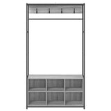 Coat Stand with Shoes Bench Grey Sonoma 100 x 32 x 180.5 cm 8012035