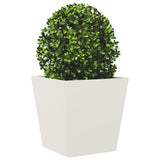 Garden Planters White 2 pcs 40x40x40 cm Steel 851055