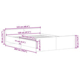 Bed Frame without Mattress Sonoma Oak 120x200 cm 3203742