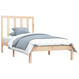 Bed Frame without Mattress Solid Wood Pine 90x190 cm Single Single 3105125