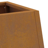 Fire Pit Brown 50 x 35 x 100 cm Weathering Steel 859005