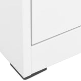 ZNTS Filing Cabinet White 90x46x134 cm Steel 336294