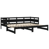 Pull-out Day Bed without Mattress Black 2x cm 820326
