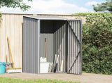 Garden Shed Grey Galvanised Steel 87x98x159 cm Garden Shed 46290