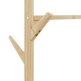 Clothes Rack with Shelves and Wheels 100x38x175.5 cm Bamboo 4008919
